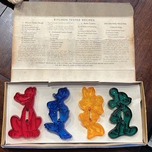 Vintage Walt Disney Character Cookie Cutters 1950 🔥 Host Pick 🔥